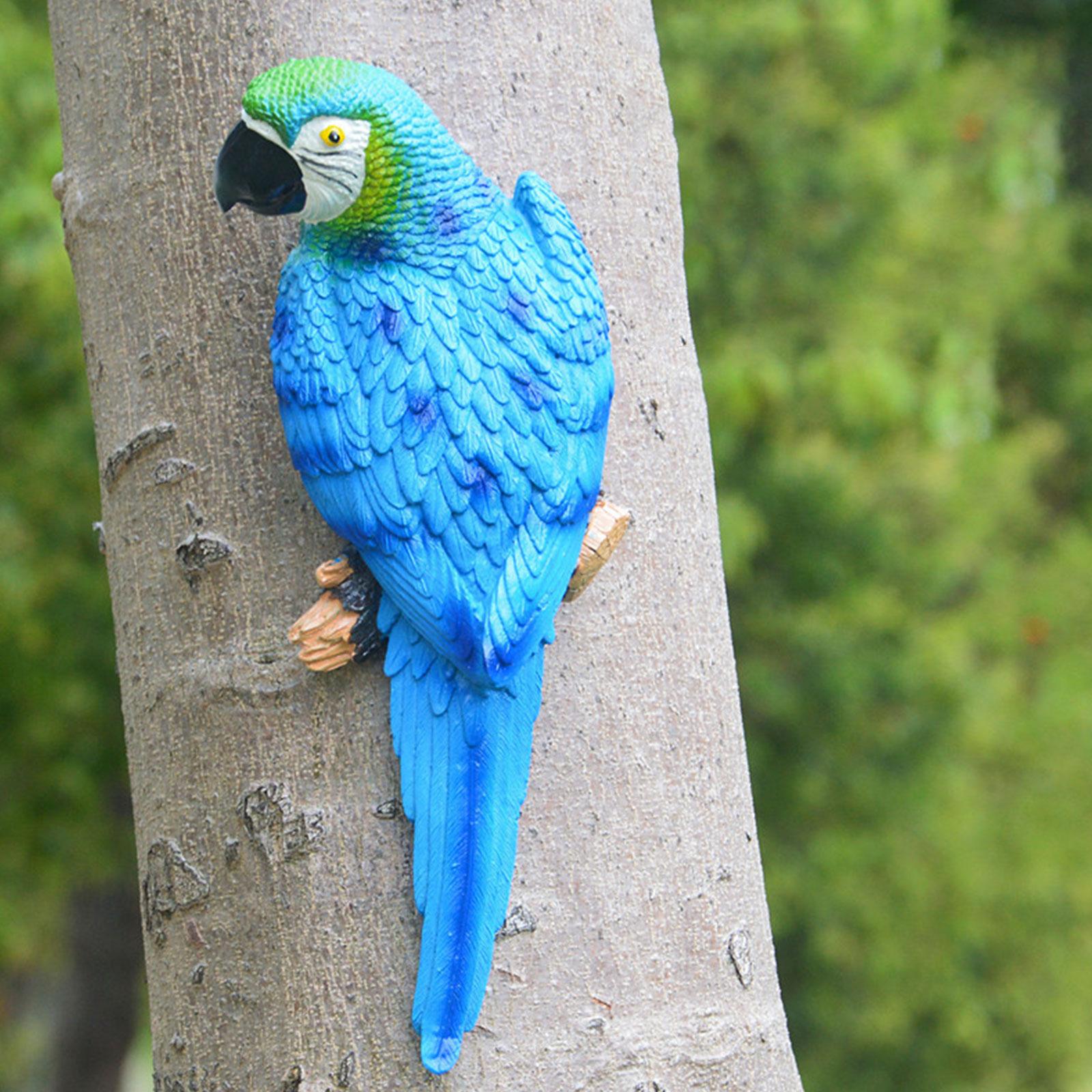 Art Craft Tree - 2 Pieces Parrot Figurines Yard Art