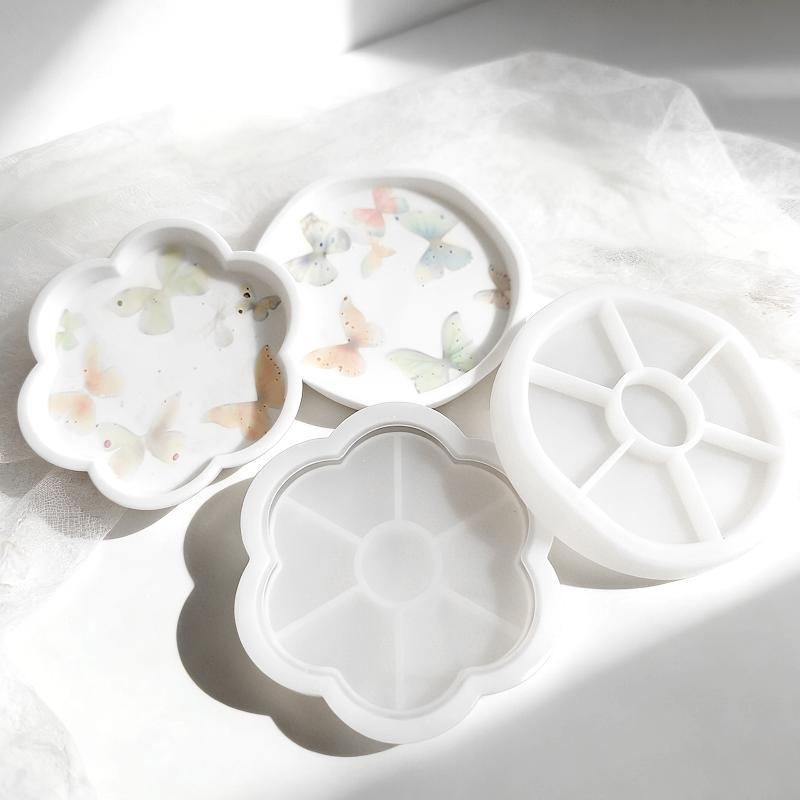 Art Craft Flower Making - Flower Round Silicone Tray Mold Heat