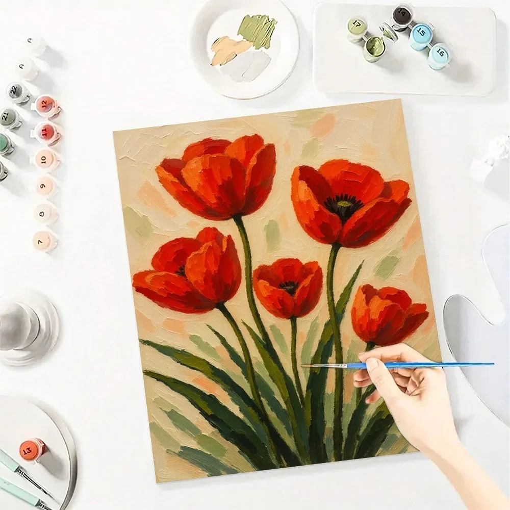 Art And Craft Valentine - Tulip Diy Art Paint By Numbers
