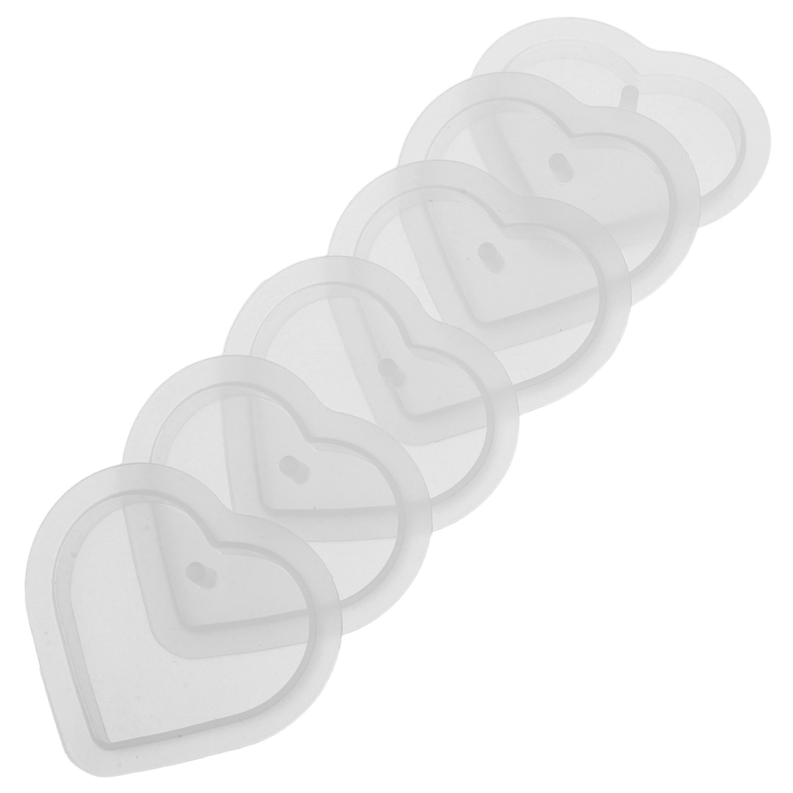6Pcs Silicone Heart Resin Mold - Art And Craft Valentine 评论和价格