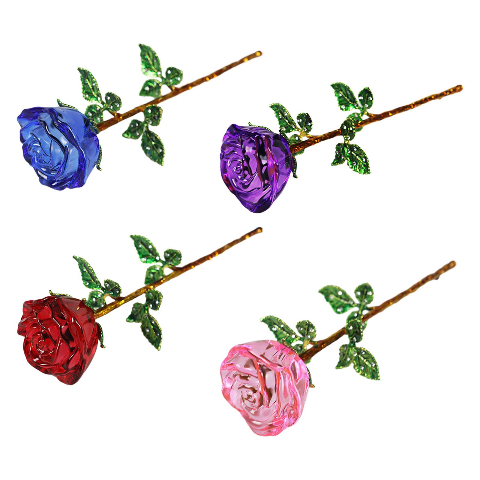 Valentine Crystal Rose Flower  - Art And Craft Valentine 评论和价格
