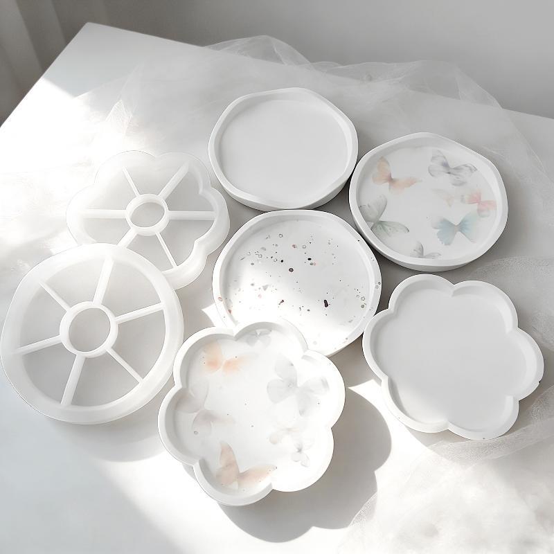 Flower Round Silicone Tray Mol - Art Craft Flower Making 评论和价格