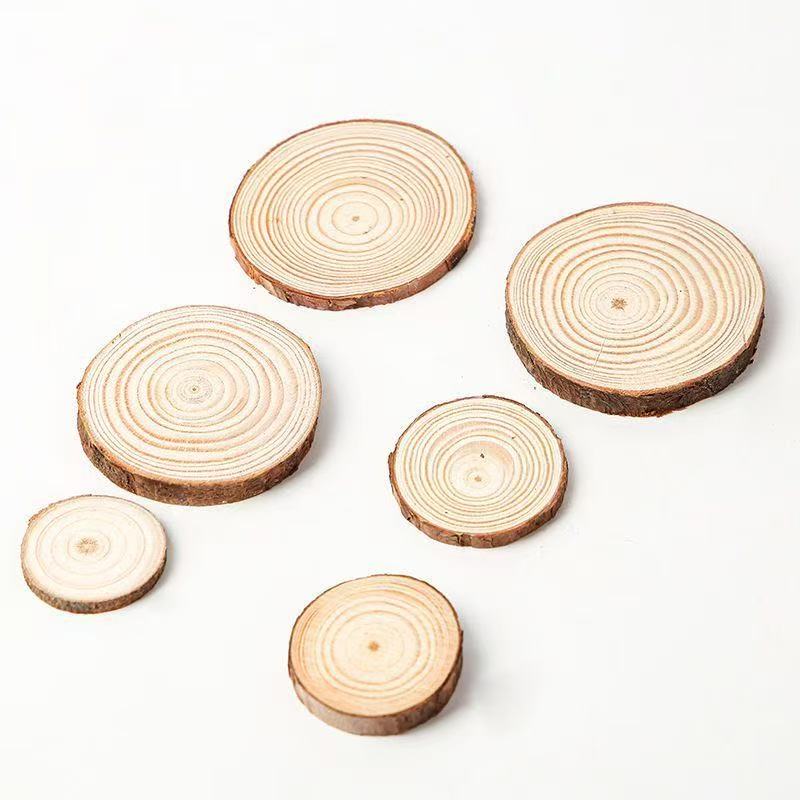 1-30Pcs Natural Pine Wood Slic - Art Craft Tree 评论和价格