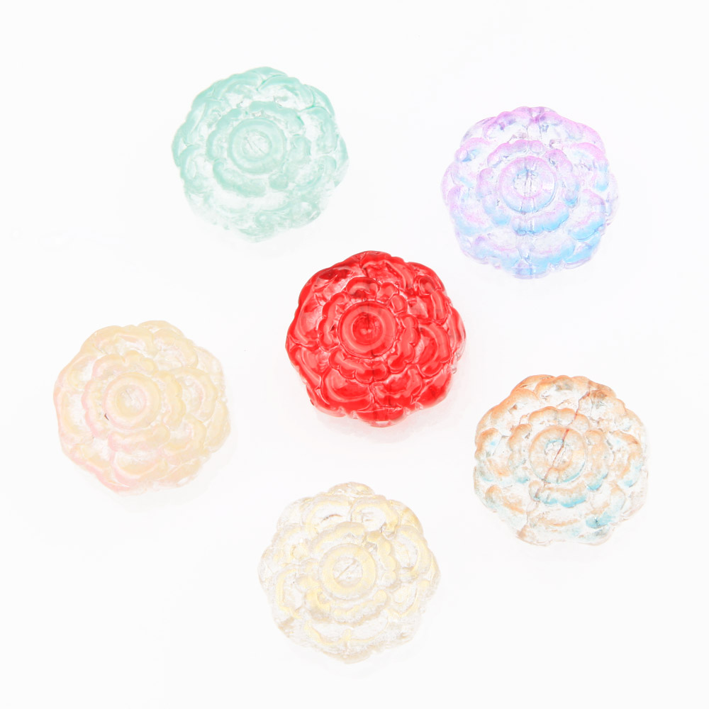 30pcs Glass Rose Flower Beads  - Art Craft Flower Making 评论和价格