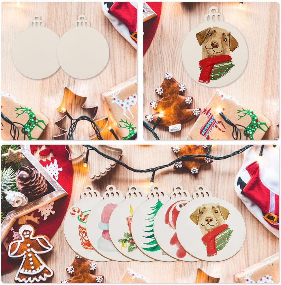 10/20/50Pcs DIY Wooden Christm - Art Craft Website 评论和价格