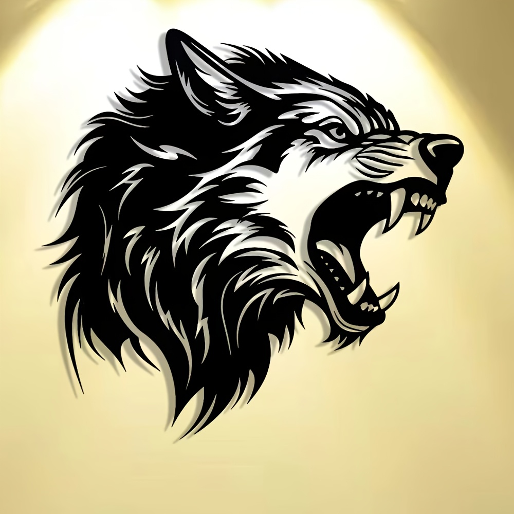CIFBUY Wolf Head Metal Wall Ar - Art Craft Bar 评论和价格