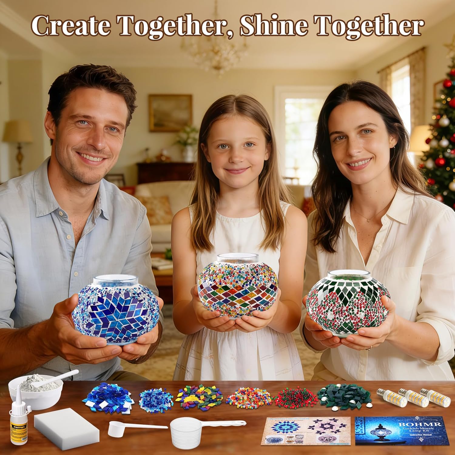 DIY 3 Globe Turkish Mosaic Lam - Art Craft Usa 评论和价格