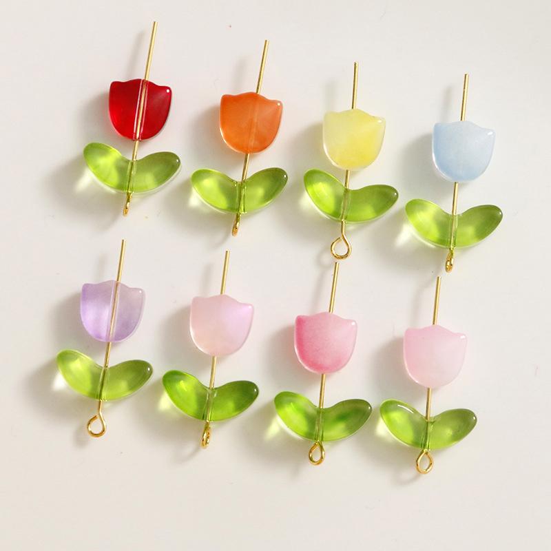 Lampwork  Flower Beads 30Pcs M - Art Craft Flower Making 评论和价格