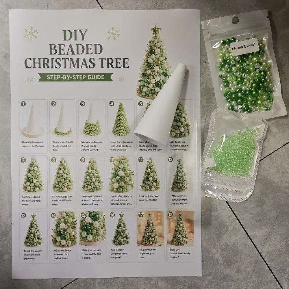 DIY Beaded Christmas Tree Kit, - Art Craft Tree 评论和价格