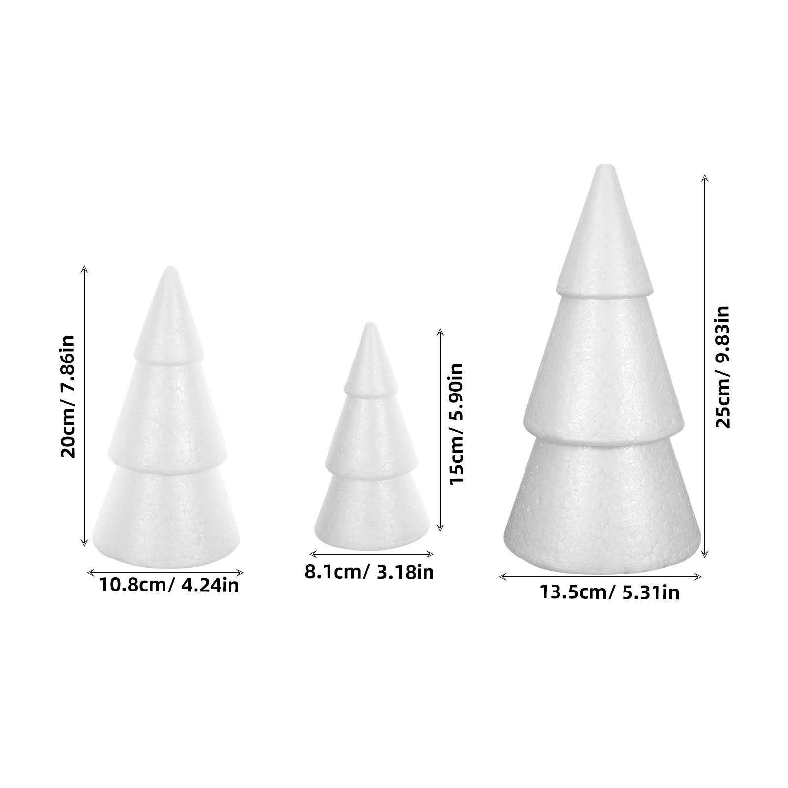 6Pcs Christmas Tree Foam Cones - Art Craft Tree 评论和价格