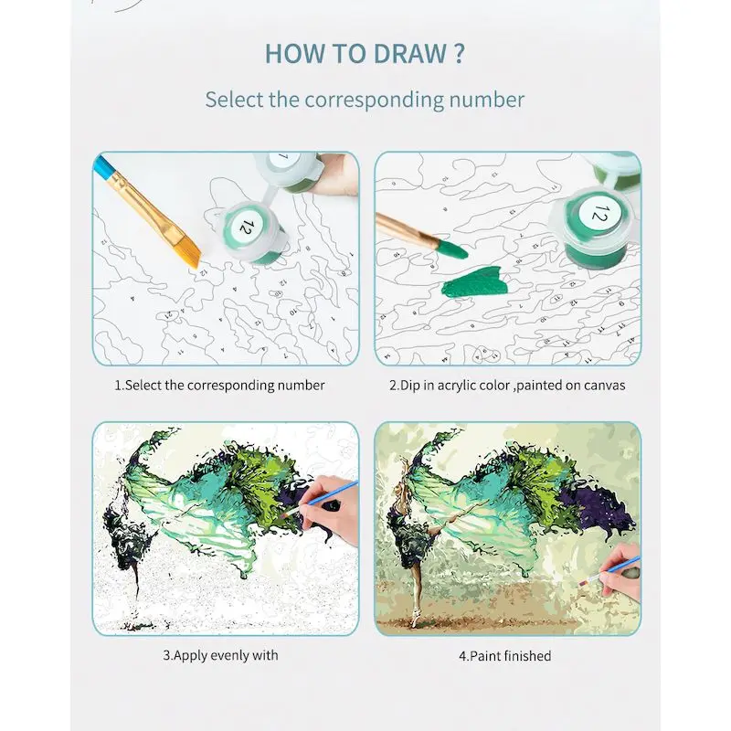 Paint By Numbers Acrylic paint - Art Craft Idea 评论和价格
