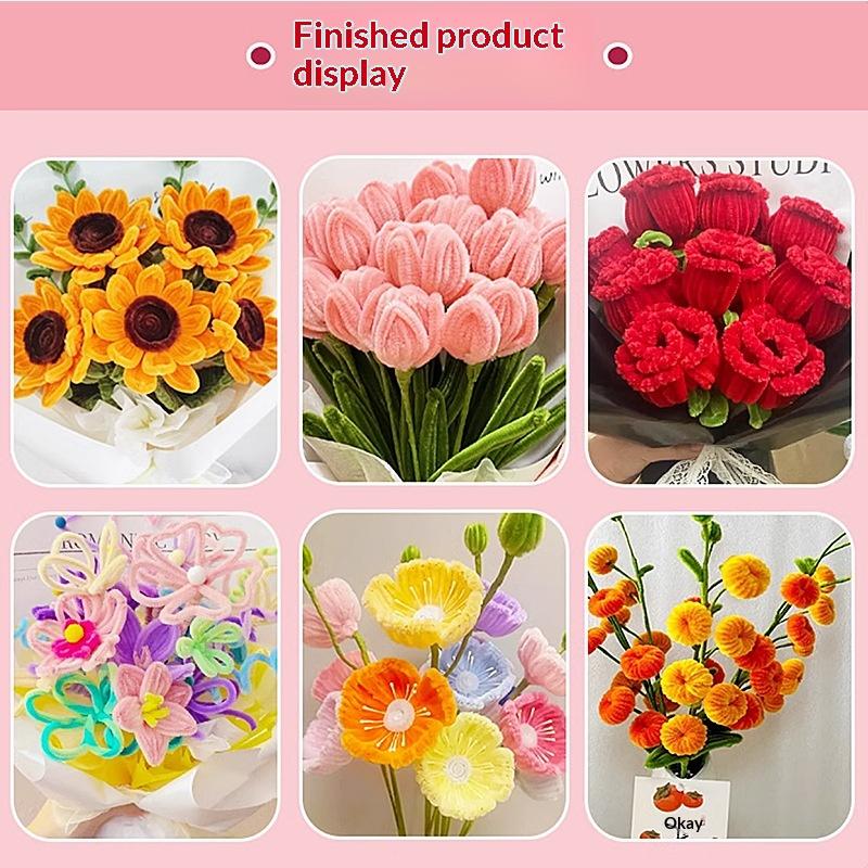200/300Pcs Chenille Stems 30cm - Art Craft Flower Making 评论和价格