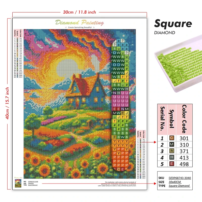5D DIY Diamond Painting Kit Se - Art And Craft Sunglasses 评论和价格