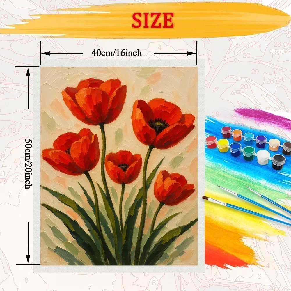 Tulip Diy Art Paint By Numbers - Art And Craft Valentine 评论和价格