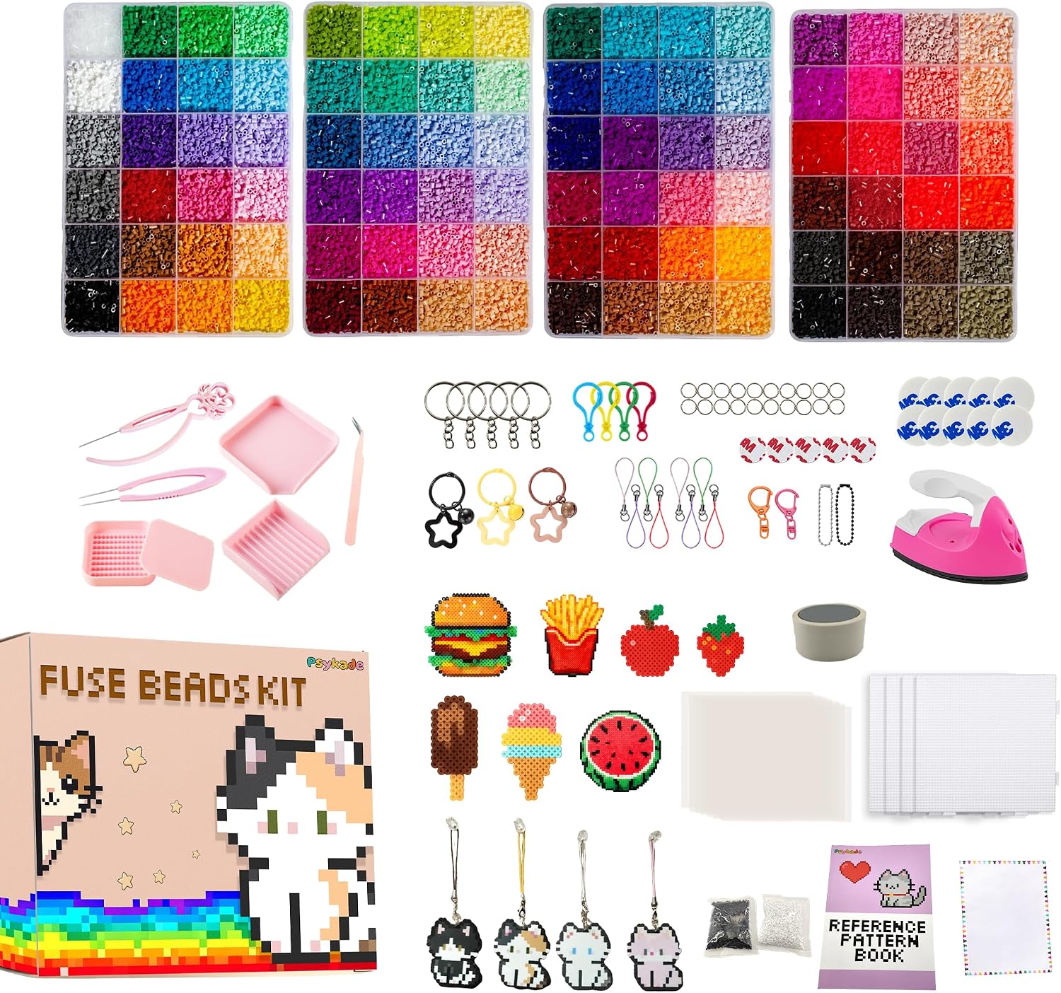 Fuse Beads Kit-Easy DIY-96 Col - Art Craft Usa 评论和价格